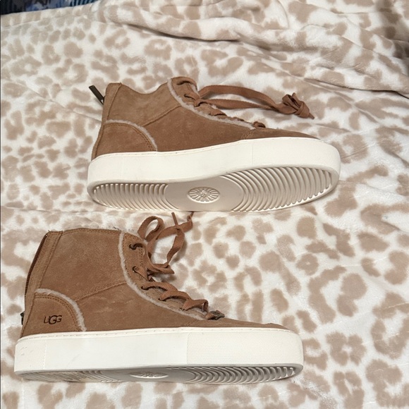 UGG Women's Tan High-Top Sneakers - Picture 3 of 6